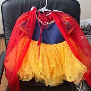 Kids Red and Yellow Princess Costume